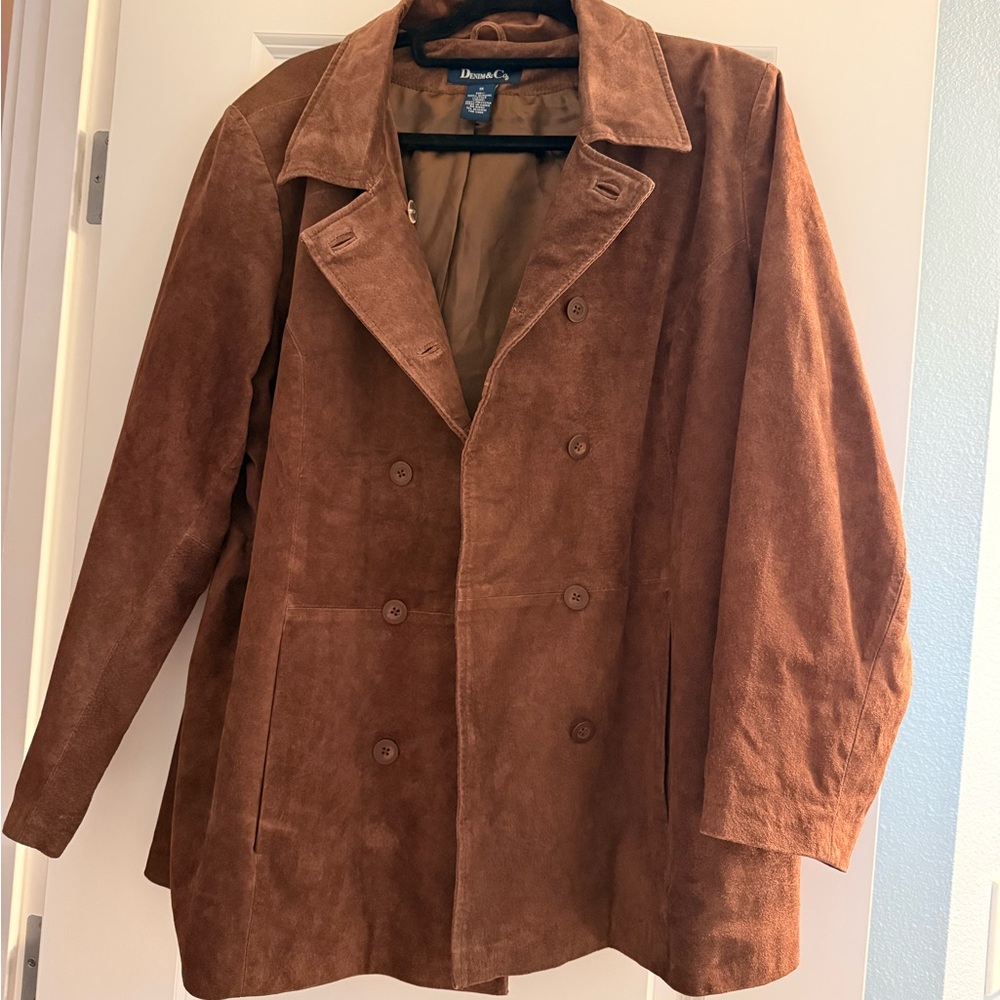 Denim&Co Brown Suede Jacket